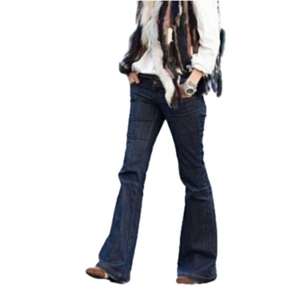 Cabi Jeans Size 6 Boot Cut Low Rise Contemporary Fit W/ Pockets Blue Denim